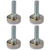 Richmond 25mm x M8 Steel Fixed Levelling Foot - 4 Pack