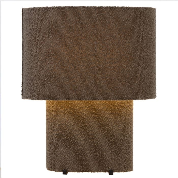 Telbix Verso Contemporary Table Desk Lamp Light Boucle Metal Plastic Coffee Textured