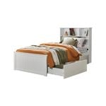 Myer White King Single Bed With Storage | Hardwood Frame