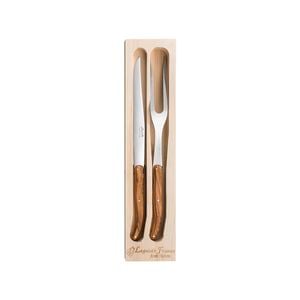 Laguiole Jean Neron Carving Set - Olive Wood
