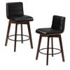 Oikiture 2X Bar Stools Swivel PU Leather Black