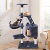 BEASTIE 120cm Cat Tree Tower Scratching Post Scratcher Pet Condo House Grey