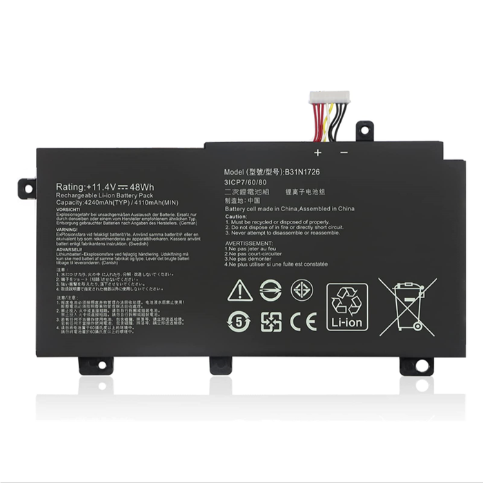 Replacement Battery for ASUS FX505 B31N1726-1 B31N1726 TUF Gaming FX505 FX505DT Laptop