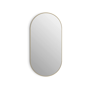 Attica 90cm Oval Brushed Gold Framed Mirror