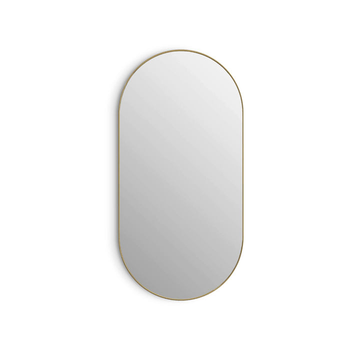 Attica 90cm Oval Brushed Gold Framed Mirror