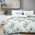 Adia Leaf Yellow Green Quilt Cover Set ( Queen size )