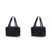 2PK Tosca Foldable & Expandable Holiday/Travel Tote Bag Black