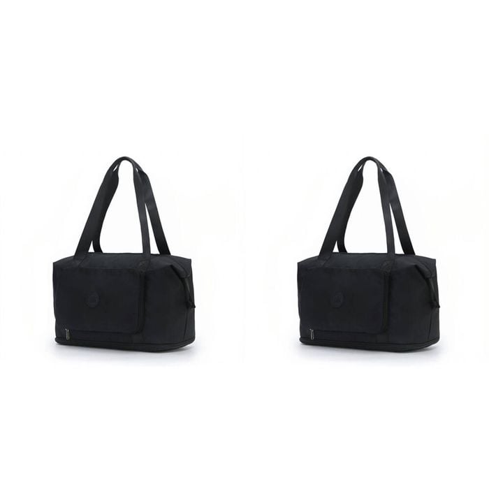 2PK Tosca Foldable & Expandable Holiday/Travel Tote Bag Black