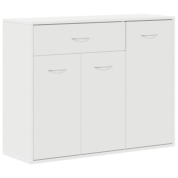 vidaXL Sideboard White Engineered Wood Buffet Storage Cupboard Home Organiser