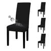 Catzon 4 Pcs Dining Chair Covers Waterproof Stretch-Black