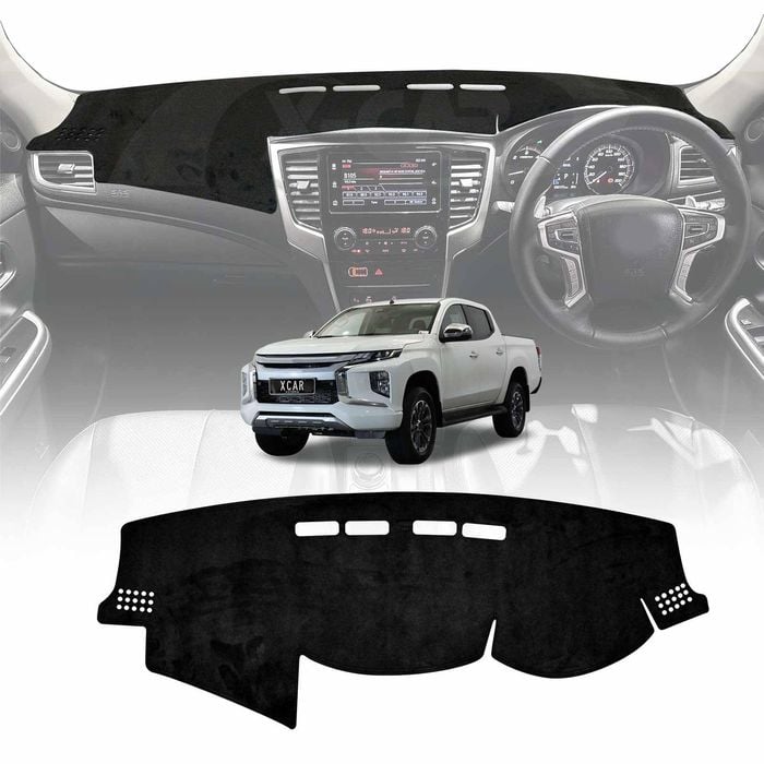 Dash Mat for Mitsubishi Triton MQ MR Dual Cab 2015-2024 Non-Slip Microfiber Pad Cover Interior