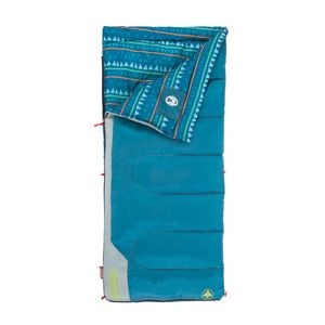 Coleman Sleeping Bag Youth Plus10C Temp Rating Teal And Grey Outdoor Camping