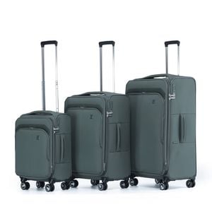 3pc Tosca Grange Lockable Trolley Travel Suitcase/luggage Set Cypress Green