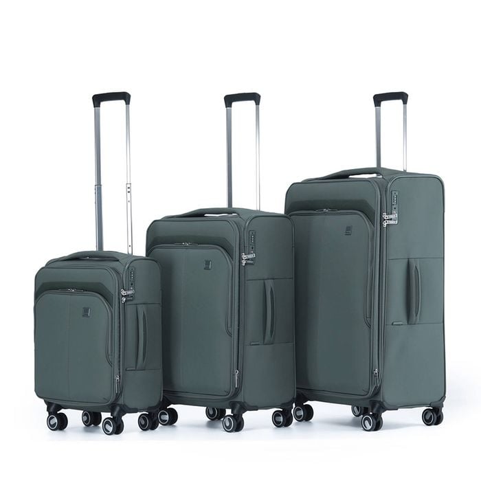 3pc Tosca Grange Lockable Trolley Travel Suitcase/luggage Set Cypress Green