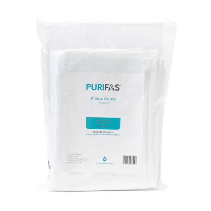 Purifas PillowGuard Reusable: A Pair of Medical-Grade, Wipeable Pillow Protectors for Healthcare and Aged-Care Settings