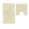 Absolute Cotton 2200GSM 2 Pce Axel 100% Cotton Bath Mat Set Vanilla