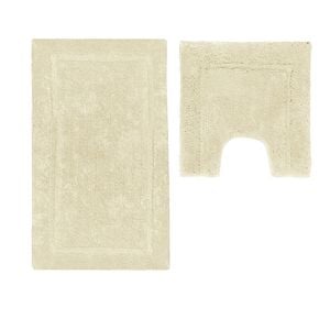 Absolute Cotton 2200GSM 2 Pce Axel 100% Cotton Bath Mat Set Vanilla