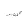 Ignite Laser Cessna Citation Mustang - Very Light Business Jet Silhouette Metal Wall Art Coated Black 23.6 inch - 60 cm