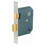 Schlage Nickel Plated 2 Lever Mortice Lock - 44mm Backset