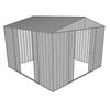 Build-a-Shed 3.0 x 3.0 x 2.3m Dual Double Sliding Door Shed - Zinc