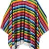 MEXICAN PONCHO Spanish Costume Wild West Cowboy Party Bandit Fancy Dress Fiesta