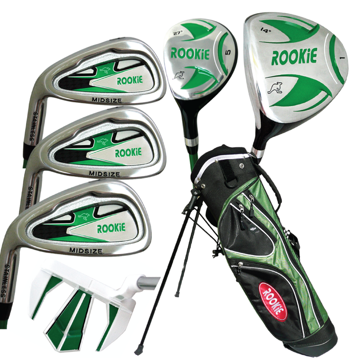 Rookie - Kids Golf Set RH - 7 Pce Green 7 to 10 YRS