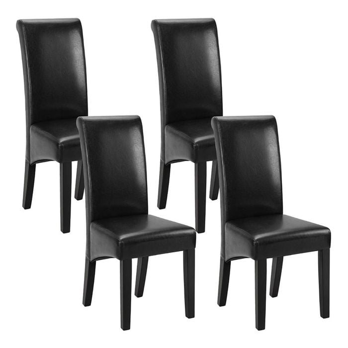 4x Dining Chairs Black