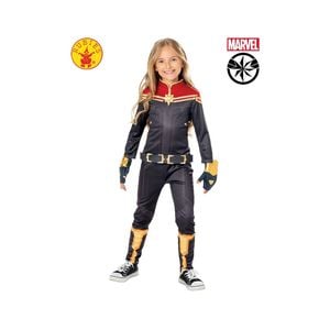 Marvel Size 6-8y Captain Jumpsuit w/ Gauntlets Kids Deluxe Costume Dress Up