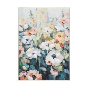 Lvd Hand-finished Wood Framed Canvas Abstract Blooms Print Home Decor 70x100cm