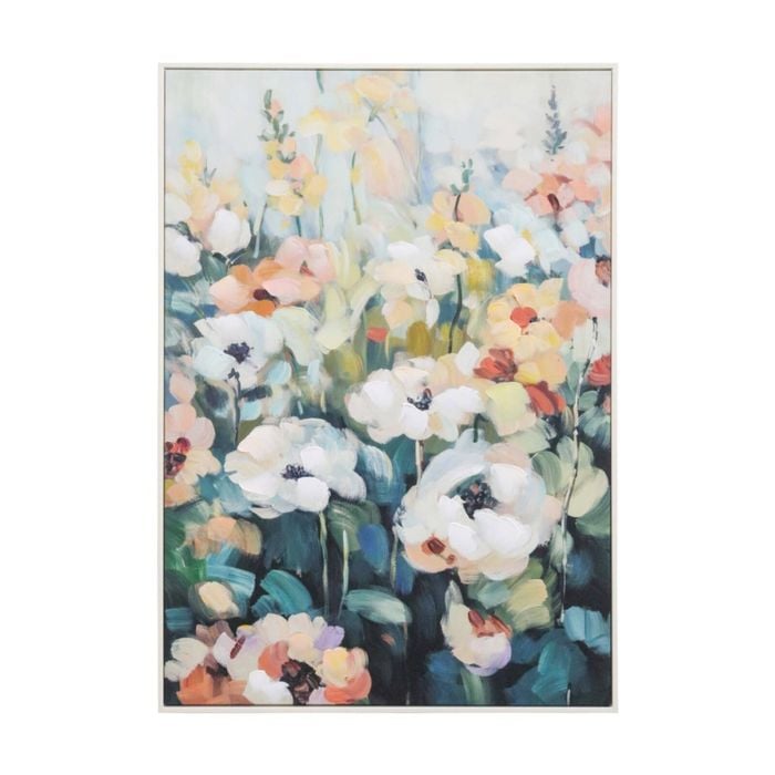 Lvd Hand-finished Wood Framed Canvas Abstract Blooms Print Home Decor 70x100cm
