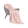 SOGA Pink Acrylic Knitted Throw Blanket