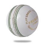 Cricnix Cricket Ball Premier White Leather (1-Pack) 156g for Seniors Match
