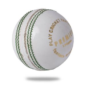 Cricnix Cricket Ball Premier White Leather (1-Pack) 156g for Seniors Match