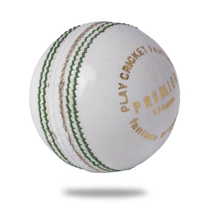 Cricnix Cricket Ball Premier White Leather (1-Pack) 156g for Seniors Match