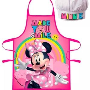 Disney Minnie Mouse Smile Kids Apron And Chef Hat