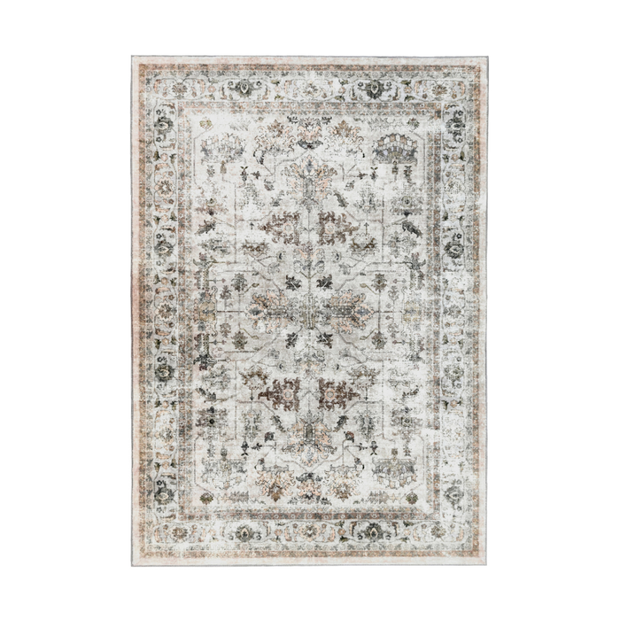 Fab Habitat 90x150cm Multicoloured Ersari Distressed Machine Washable Rug