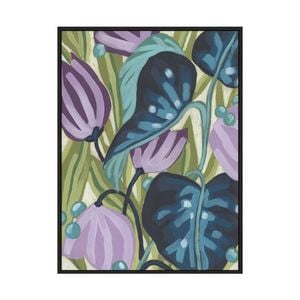 Artey | Tropical Jewels II - Framed Canvas - Black Frame - 112 x 150cm