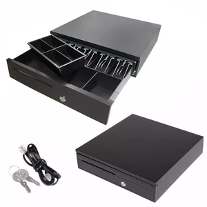 Provecta Heavy Duty Cash Drawer POS Register 5 Bill 6 Coin Tray Manual/Electronic Black