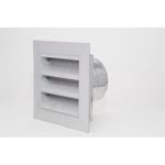 Pacific Air 125mm Aluminium Weatherproof Louvre Vent