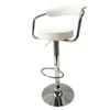 Foret Barstools 2x Bar Stools Gas Lift Swivel Stool Chairs Kitchen Pu Leather Wh