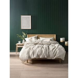 Linen House Nimes Natural Linen Quilt Cover Set - King