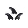 Summer vibes Thruster Surfboard Fins (set of 3) S M Dual Tab FCS1 & FCSii Compatible - Black