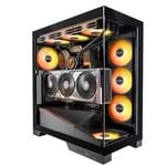 OKINOS AQ9 ARGB Panoramic Tempered Glass PC Case with Fans