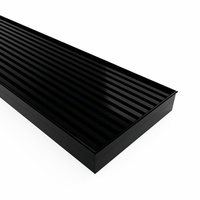 Forme 1000 × 100mm Black Satin Stainless Steel Mesh Floor Waste