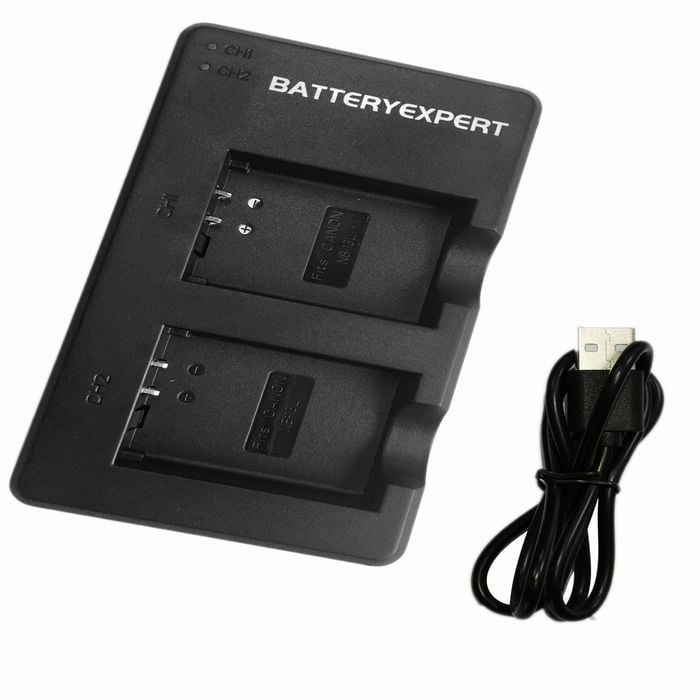 External USB Dual Charger for Canon NB-13L PowerShot SX620 HS G7 X