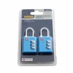 Syneco Luggage Combination Padlock Set - 2 Pack