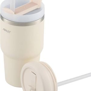 Avanti Hydroquench Insulated Smoothie Tumbler With 2 Lids 550ml - Sand Dune