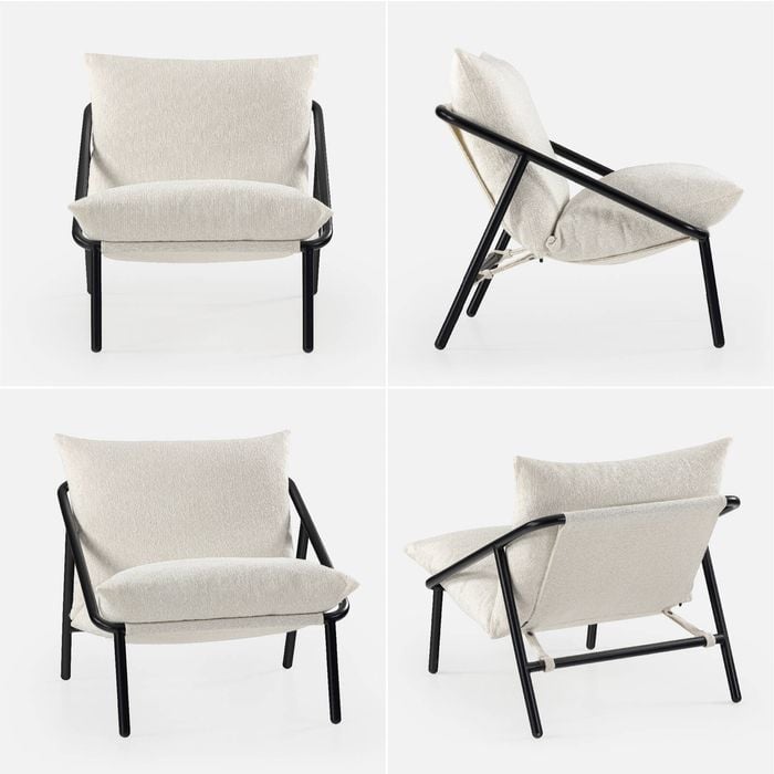 Ada sling accent chair Boucle - Bunnings Australia