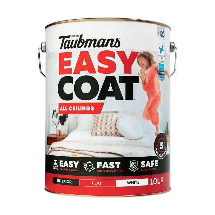 Taubmans 10L White Flat Easycoat Ceiling Paint