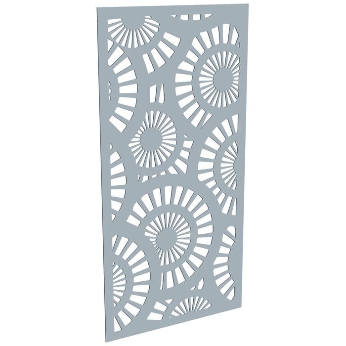 ProtectorAl 300-1200w x 1201-2400h Silver Matt/Gloss White Sunburst Unframed Composite Deco Panel